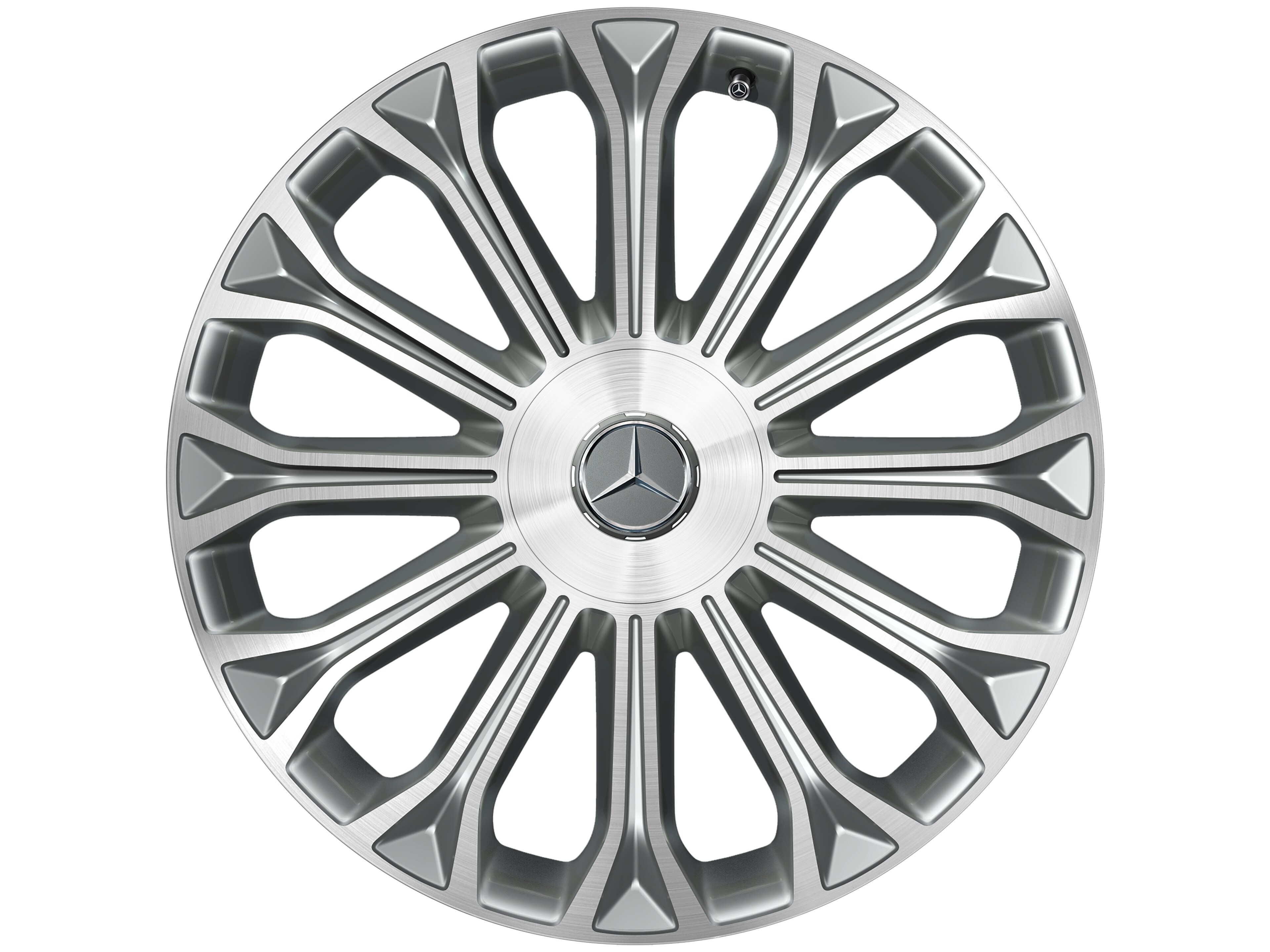 Cerchio a 12 razze, 50,8 cm (20 pollici), con tornitura a specchio - 8,5 J x 20 ET 36, grigio Himalaya, Tornitura a specchio
