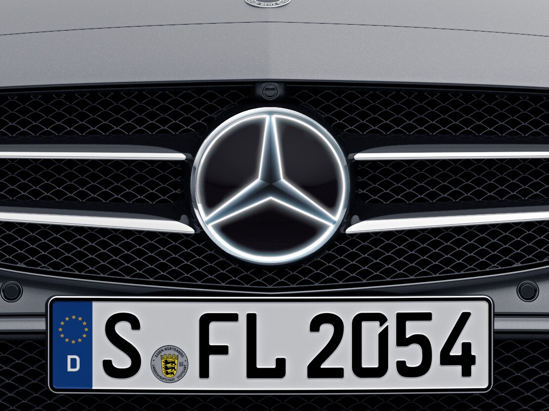 Stella Mercedes illuminata, Elemento decorativo - cromata