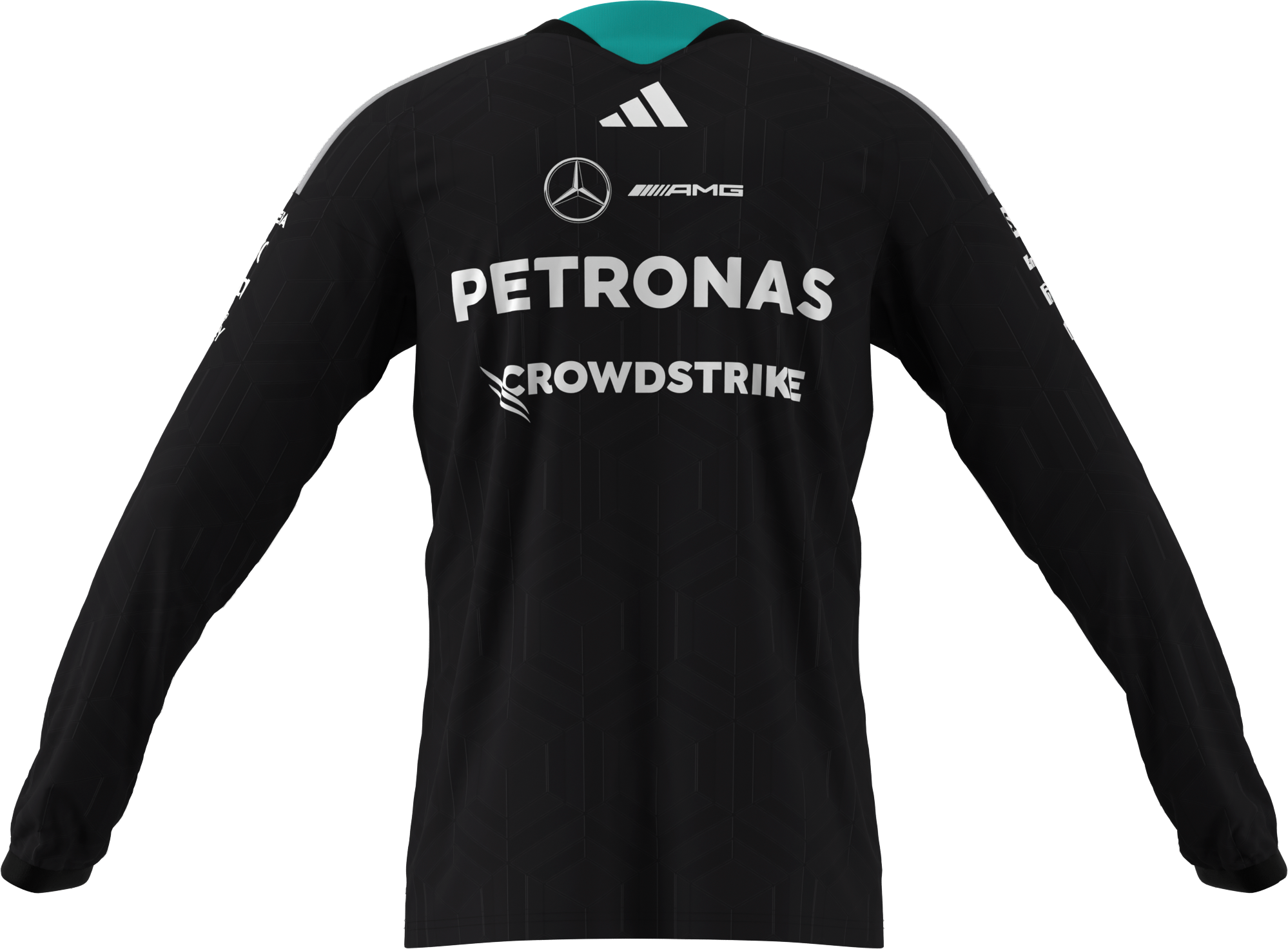 Maglietta a maniche lunghe da uomo, Conducente, Mercedes-AMG F1 - colore nero, XS
