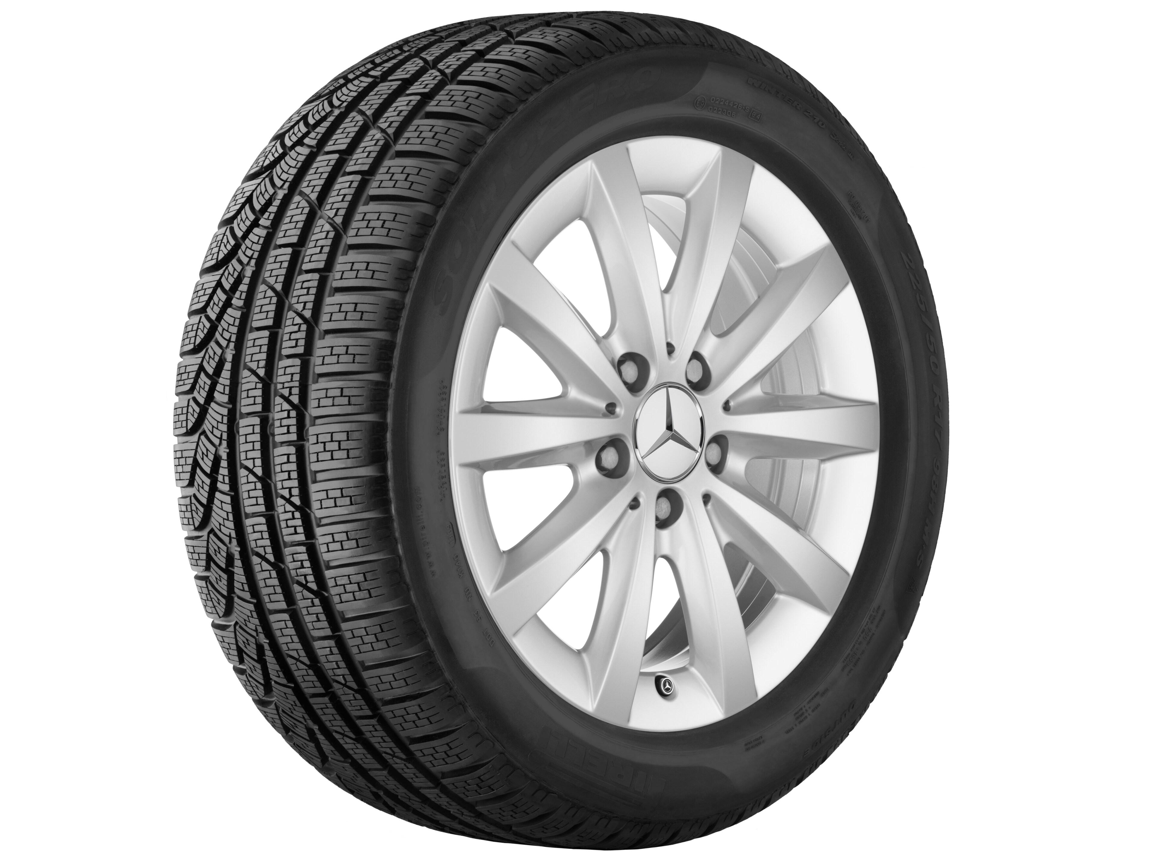 Cerchio a 10 razze, 40,6 cm (16 pollici) - 6,5 J x 16 ET 49, argento titanio, verniciato