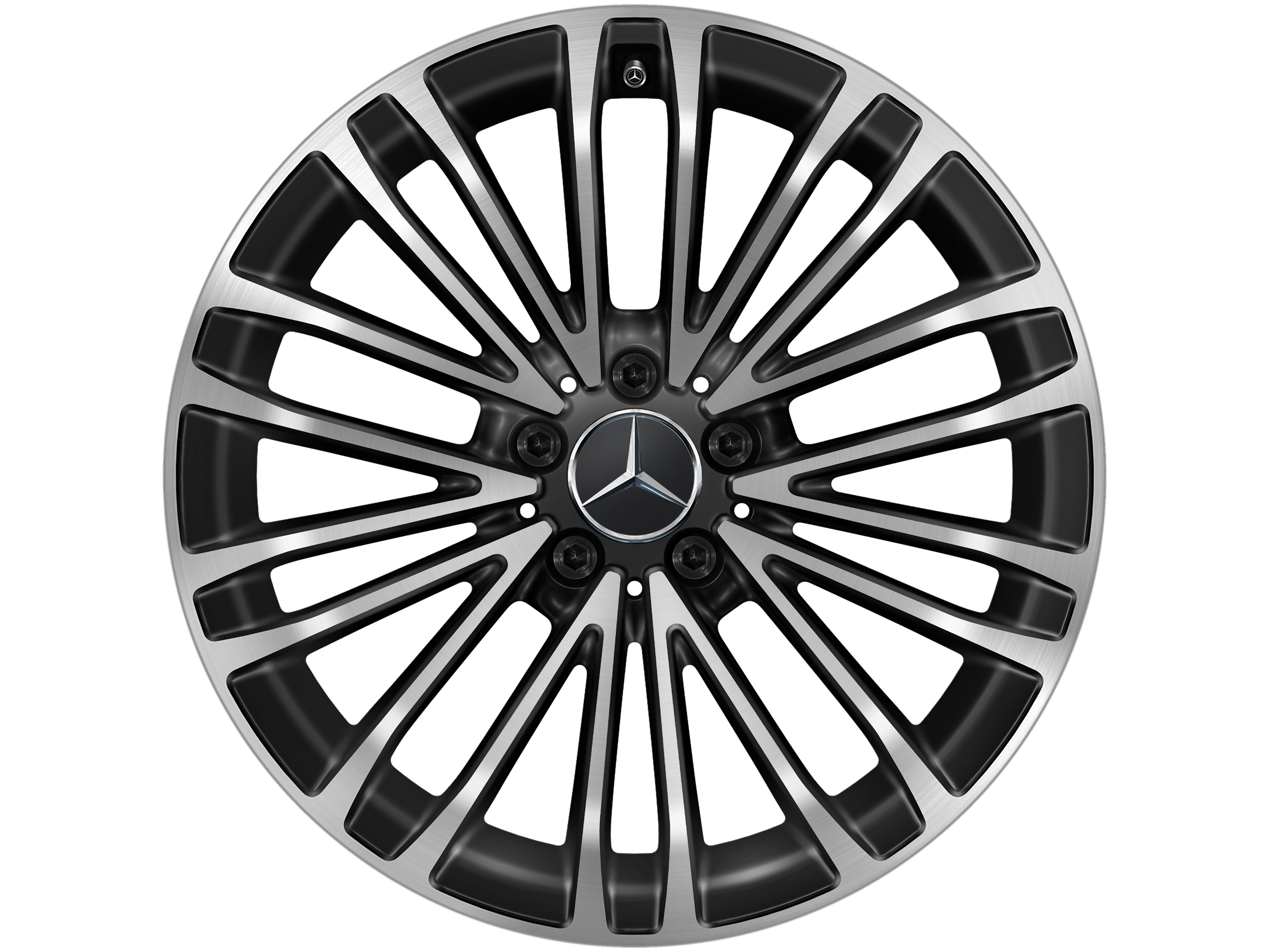 Cerchio a 10 doppie razze, 48,3 cm (19 pollici) - 10 J x 19 ET 48,1, colore nero, Tornitura a specchio