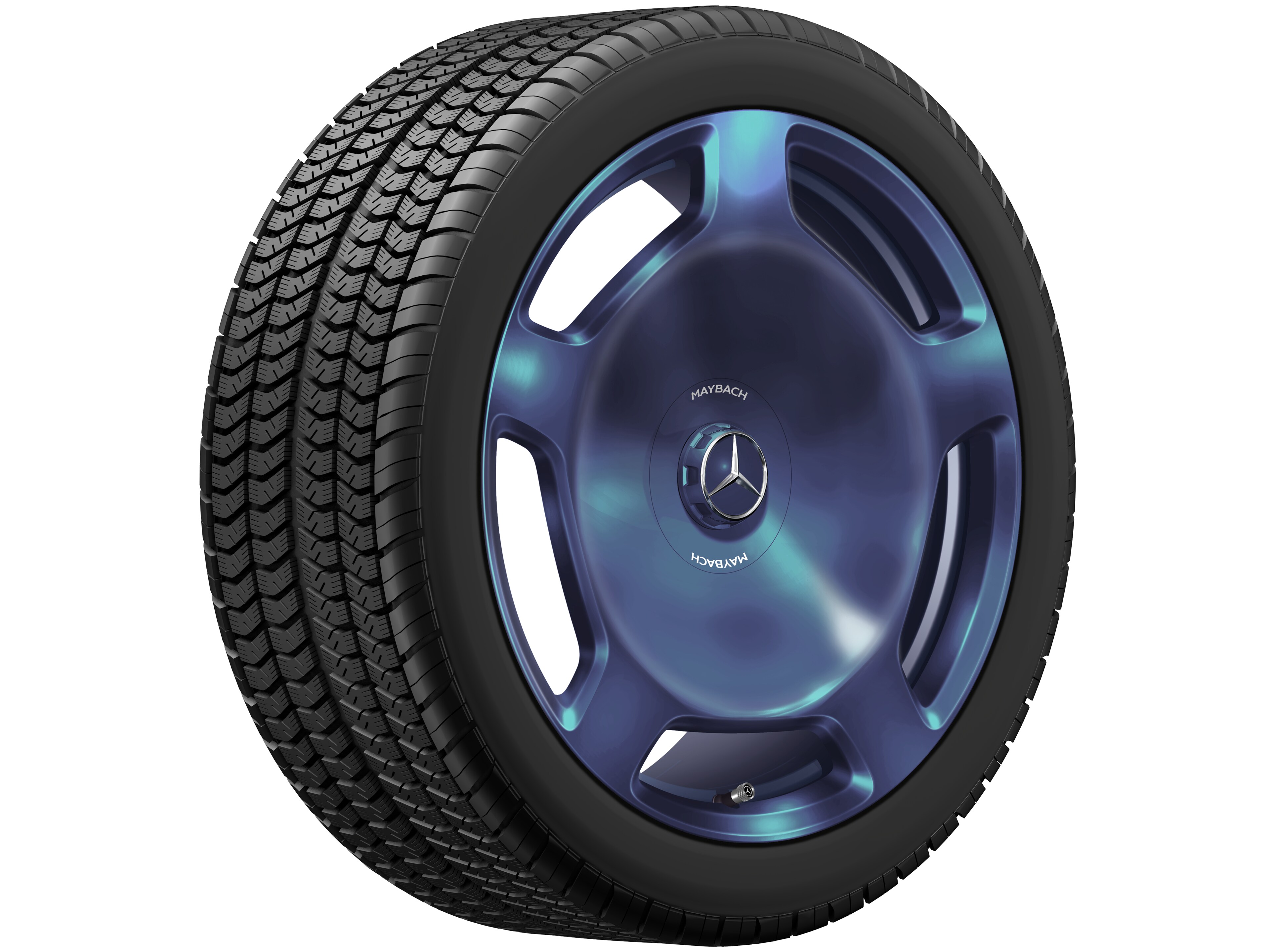 Cerchio a 5 fori, 50,8 cm (20 pollici) - 10 J x 20 ET 48,1, blu nautico, Lucidato