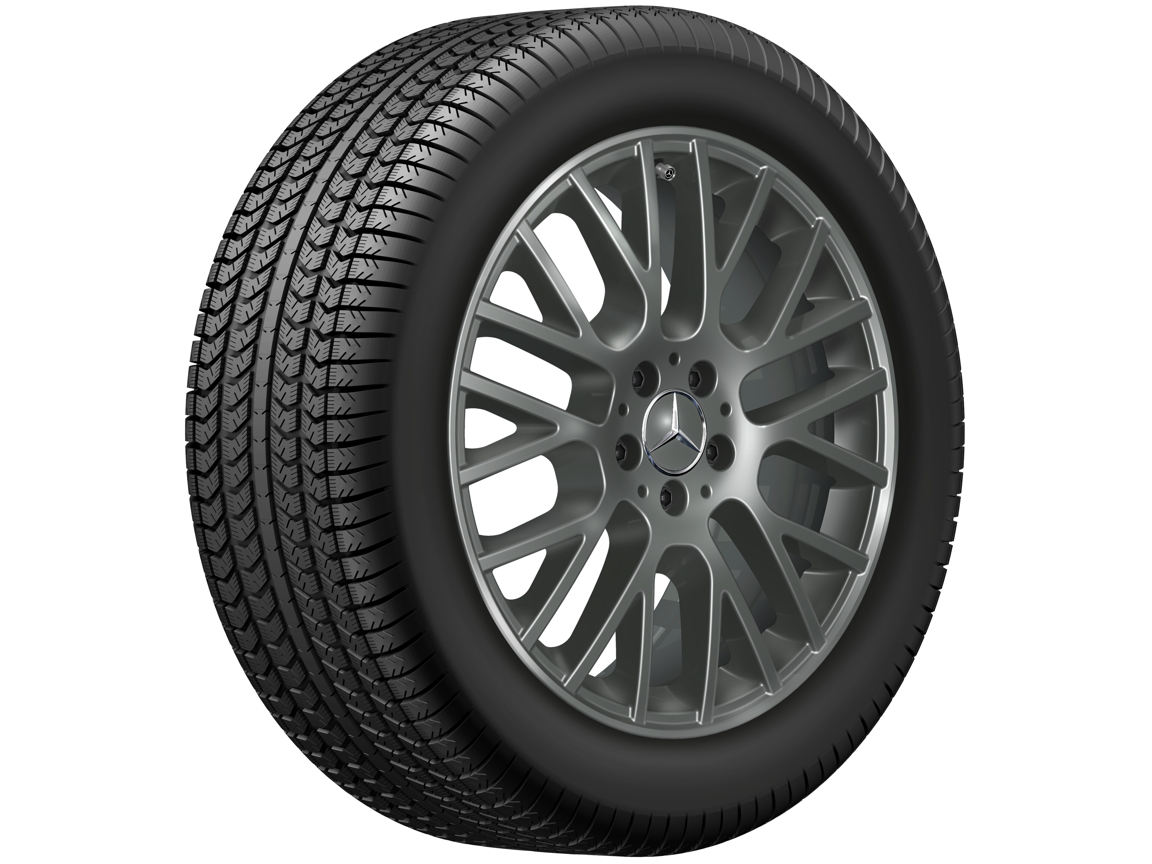 Cerchio con razze Y, 48,3 cm (19 pollici) - 8 J x 19 ET 61, grigio Himalaya, verniciato