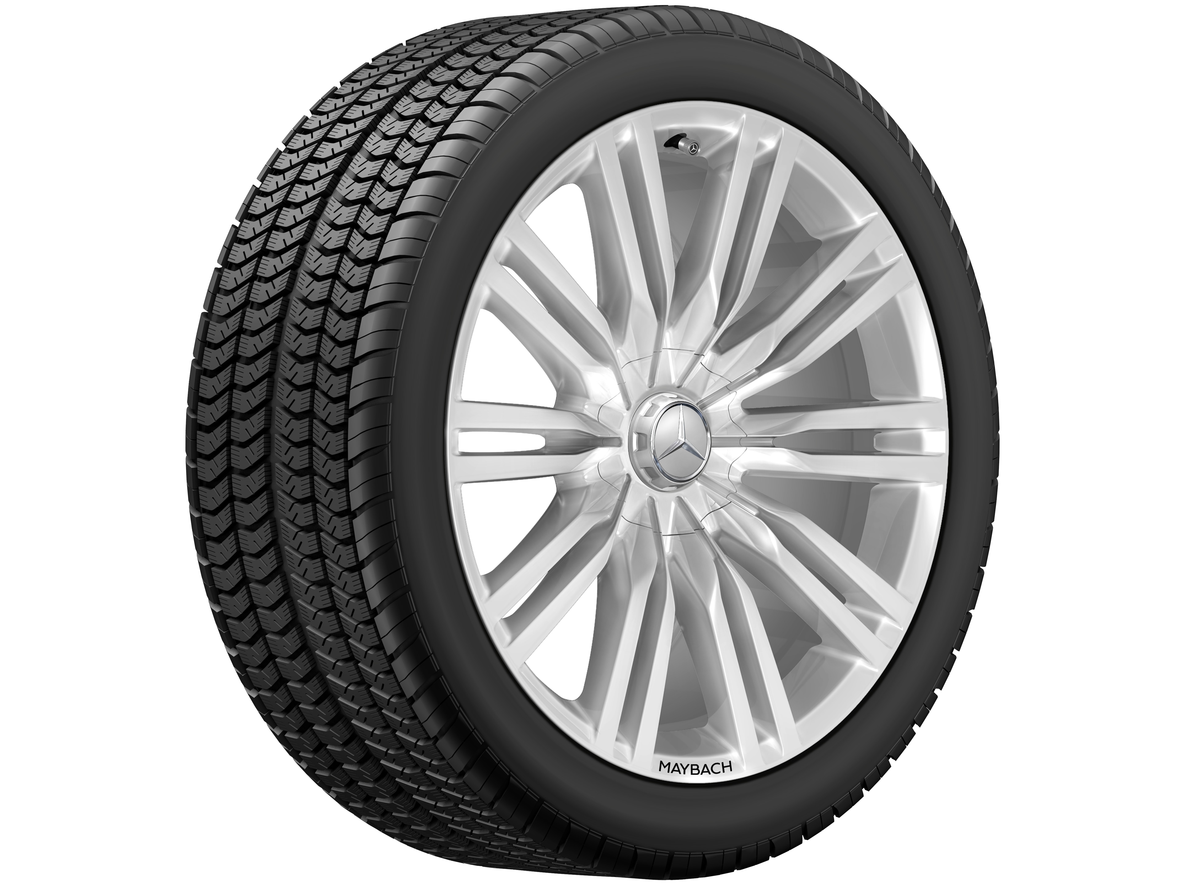 Cerchio a 10 doppie razze, 50,8 cm (20 pollici), con tornitura a specchio - 10 J x 20 ET 48,1, colore nero, Tornitura a specchio