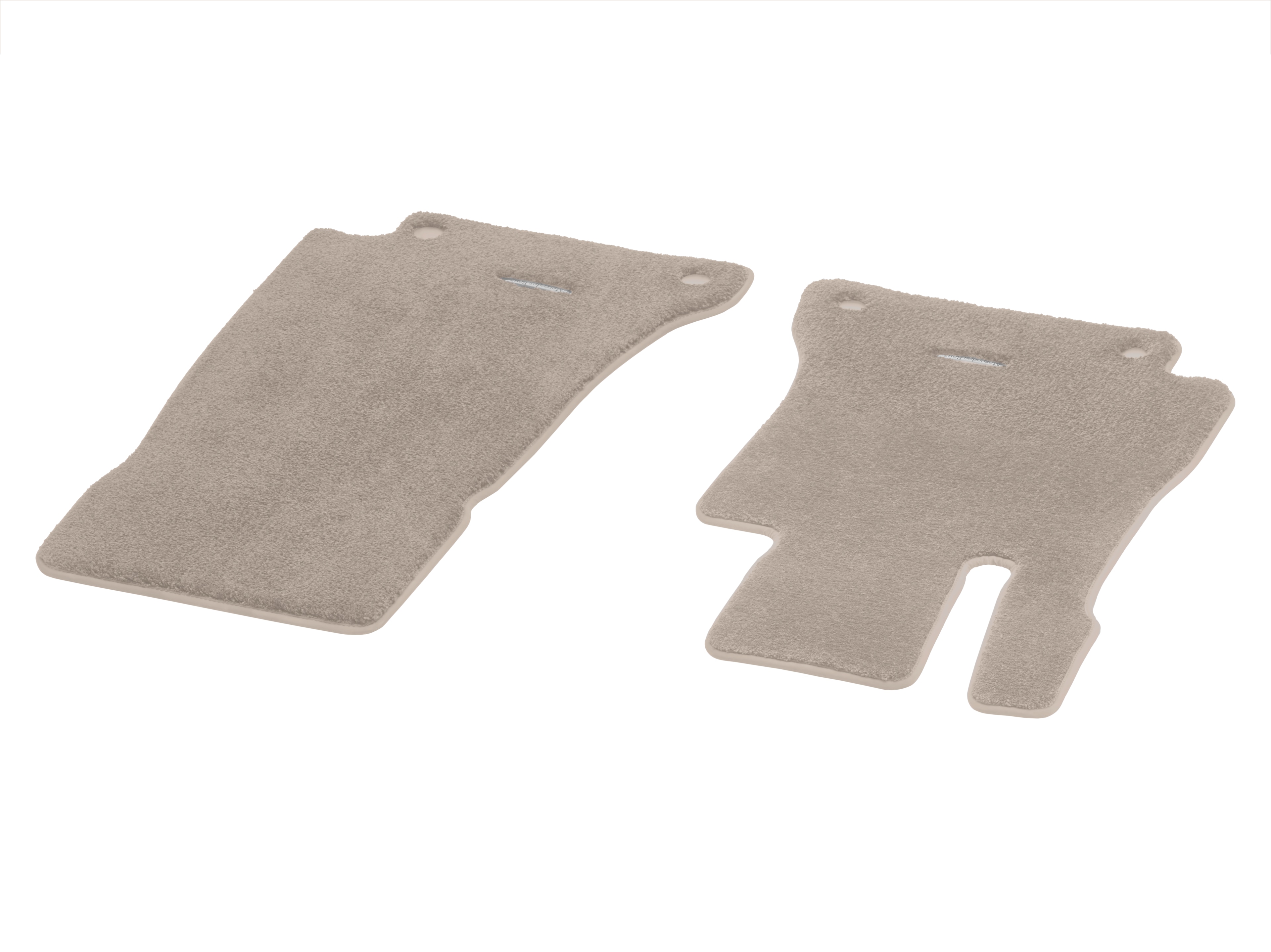 Tappetini in velours EXCLUSIVE, Tappetino lato guida/lato passeggero anteriore, 2 pezzi - LL, beige caffellatte