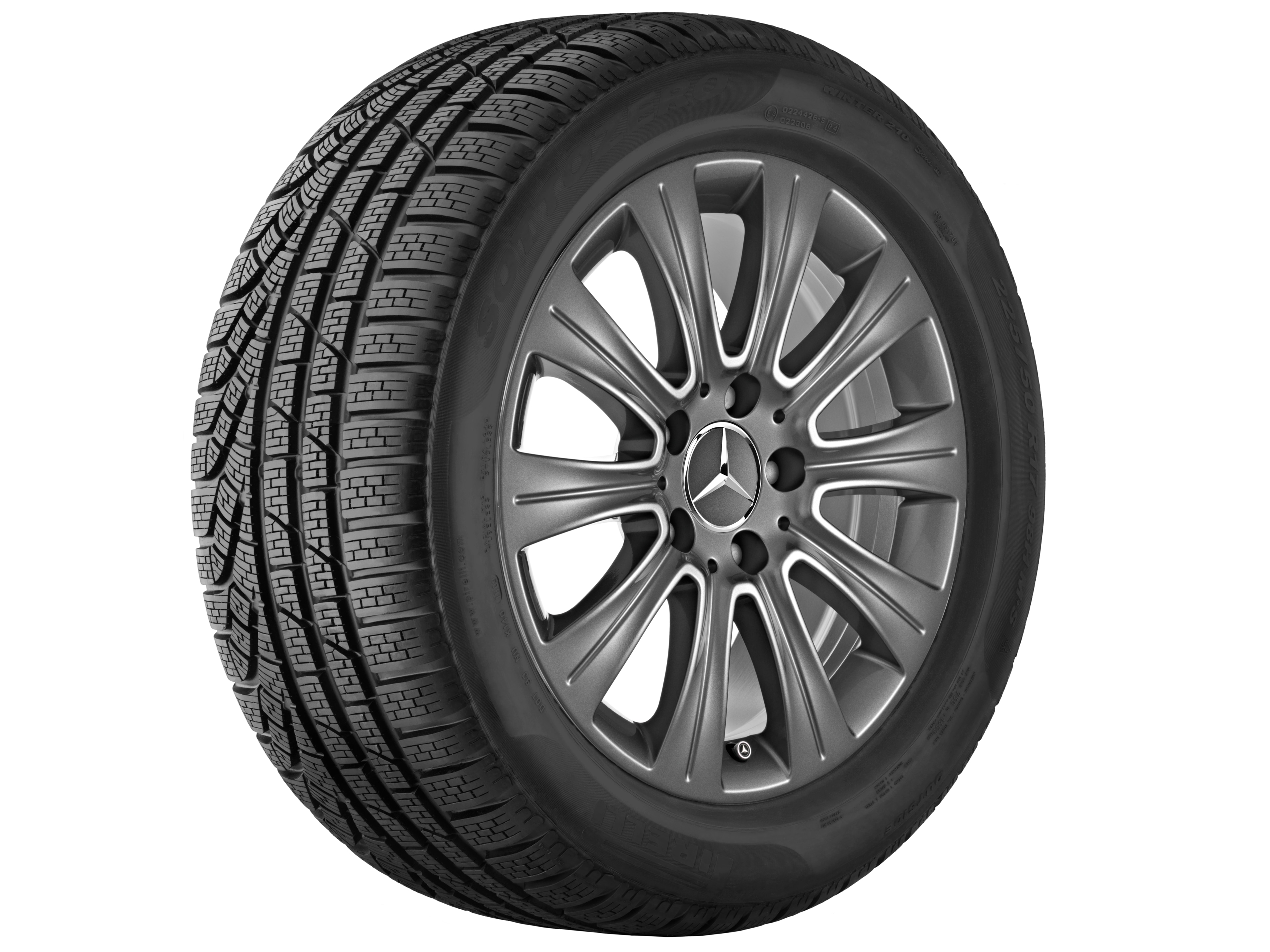 Cerchio a 10 razze, 40,6 cm (16 pollici) - 8 J x 16 ET 46, grigio Himalaya