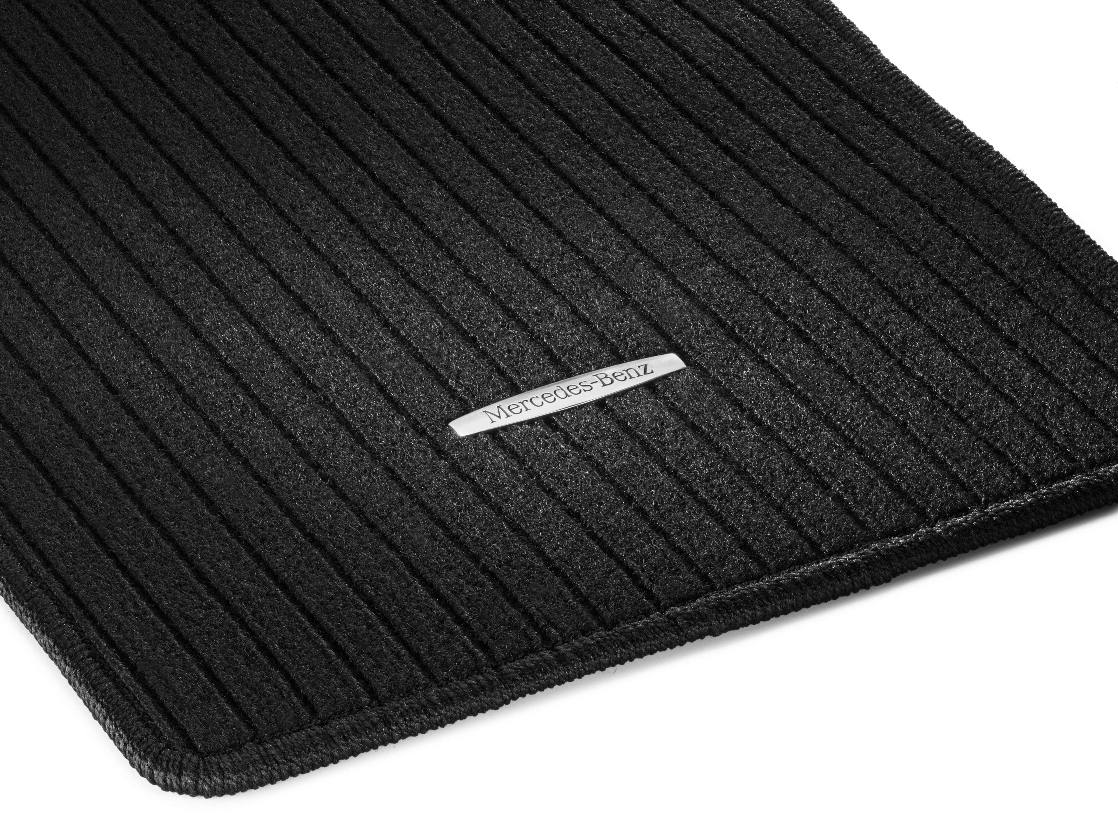 Tappetini in reps, Tappetino lato guida & lato passeggero anteriore, 2 pezzi - LL, colore nero