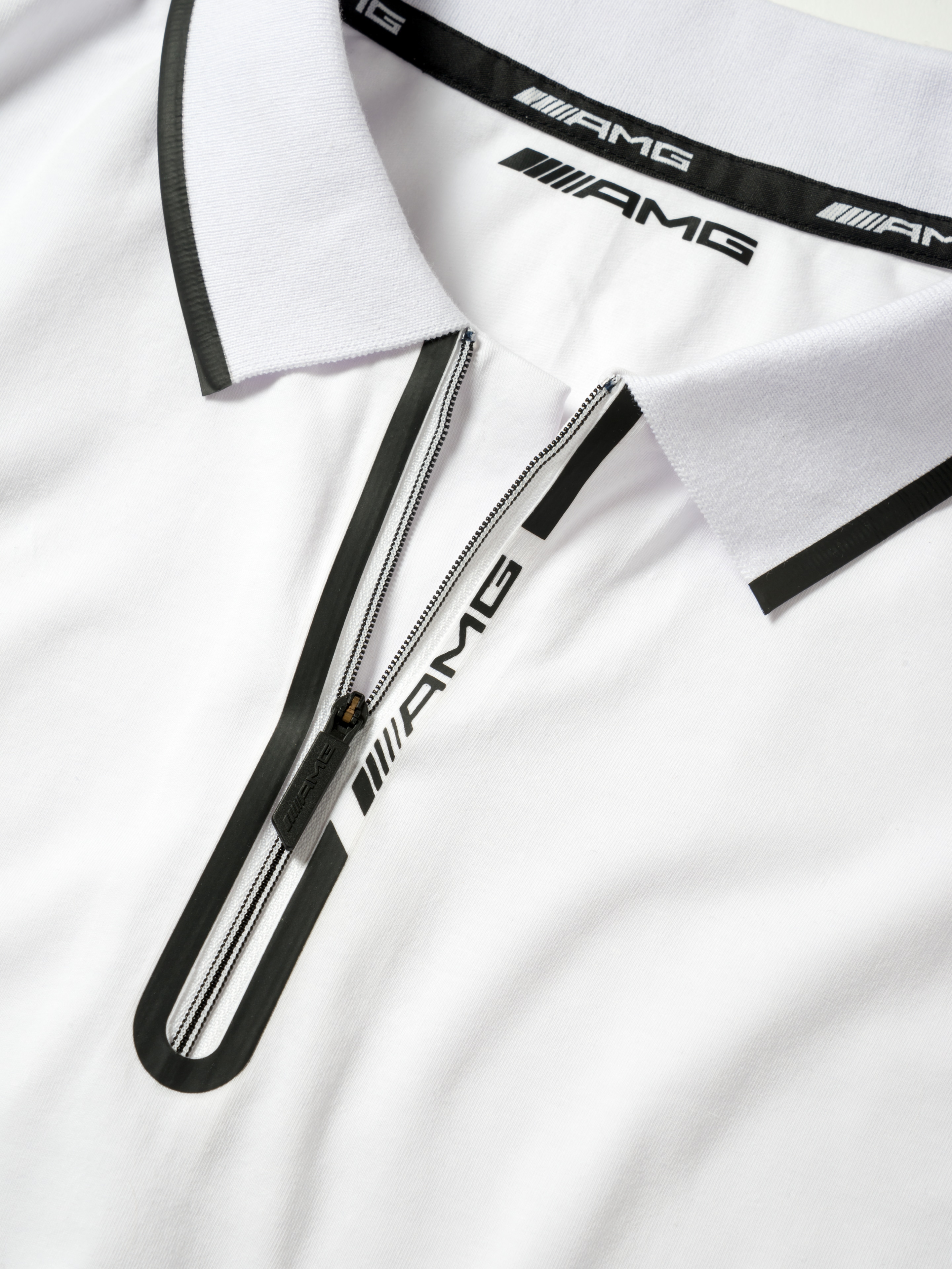 Polo AMG da uomo, nei colori rosso/bianco, Mercedes-AMG Collection 2019
