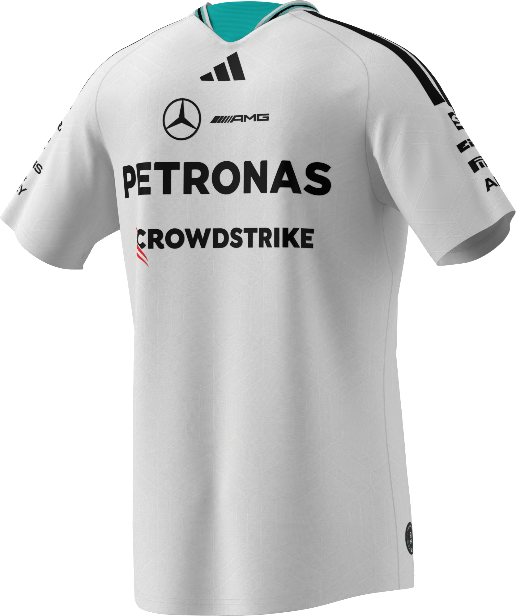 T-shirt da uomo, Pilota Authentic, Mercedes-AMG F1 - Colore bianco, L