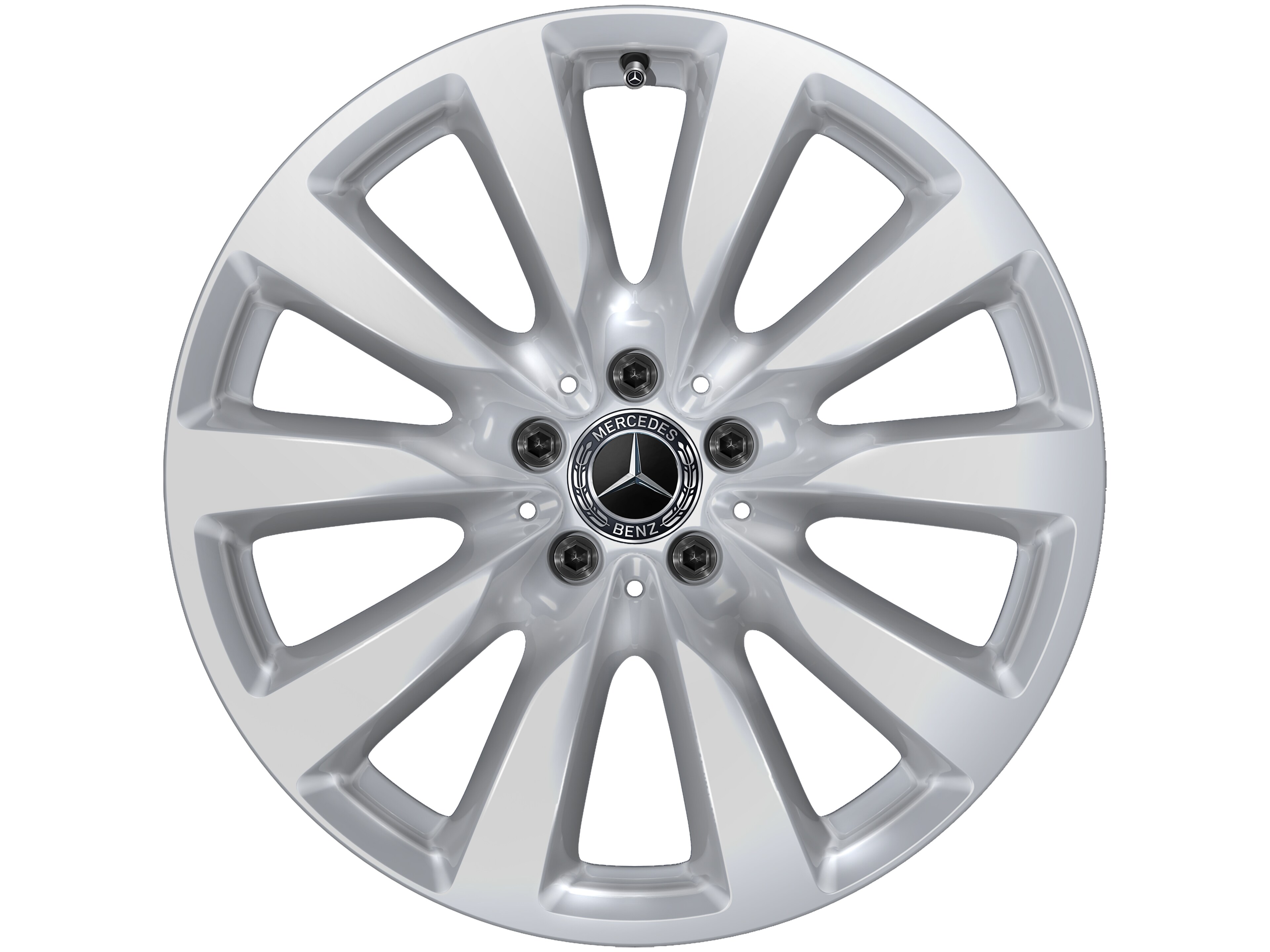 Cerchio a 10 razze, 48,3 cm (19 pollici) - 8 J x 19 ET 38, argento vanadio