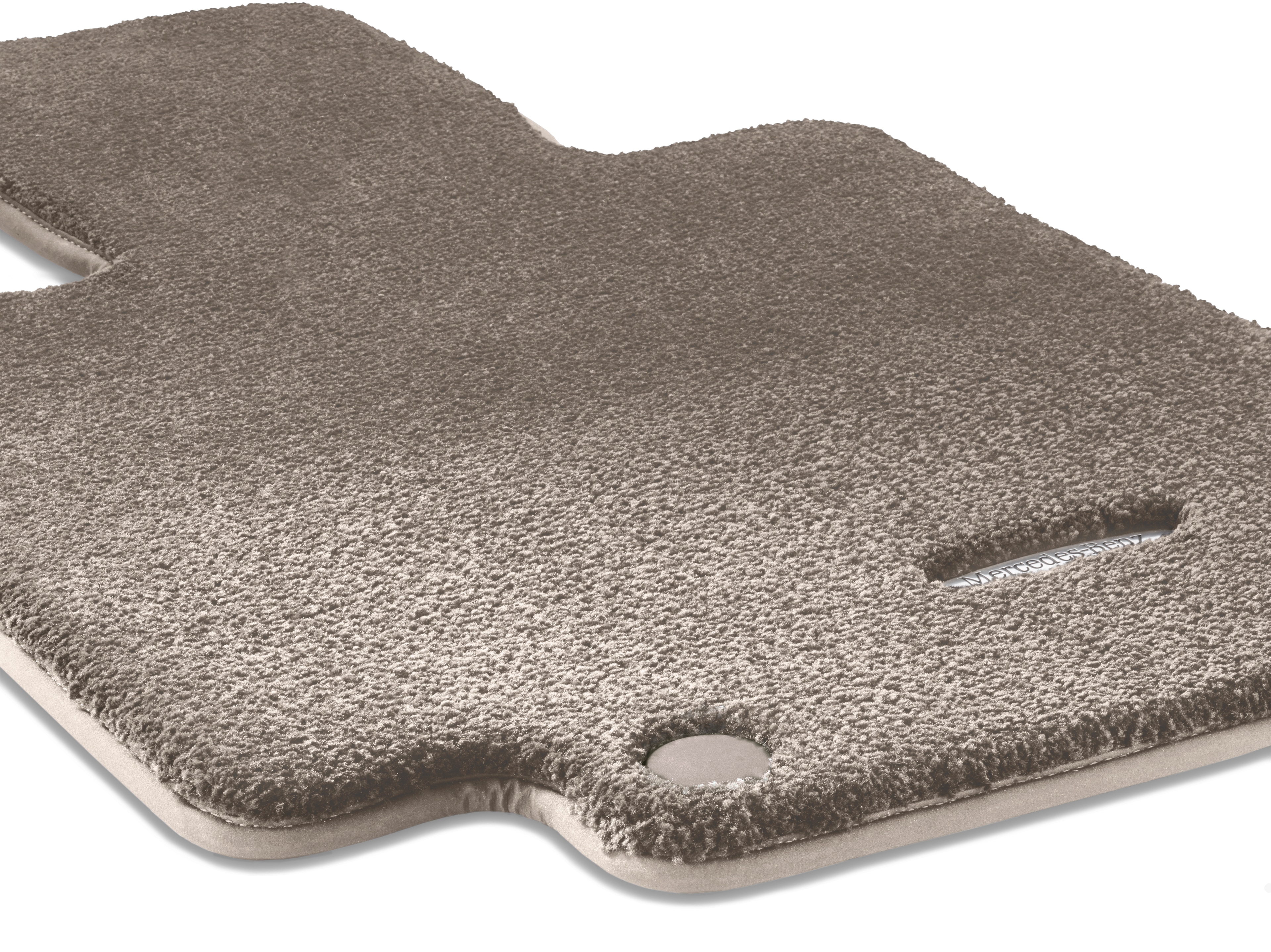 Tappetini in velours EXCLUSIVE, Tappetino lato guida/lato passeggero anteriore, 2 pezzi - LL, beige caffellatte