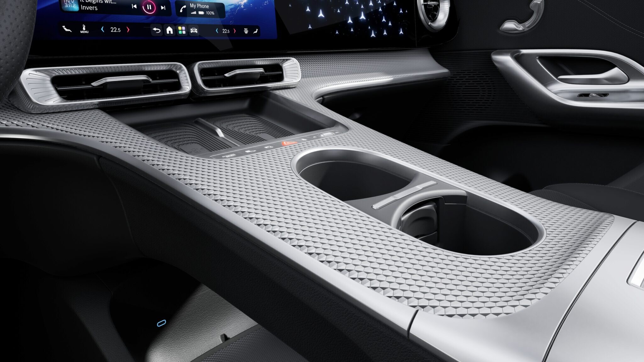 Portabevande, Console centrale - colore nero, sintetico