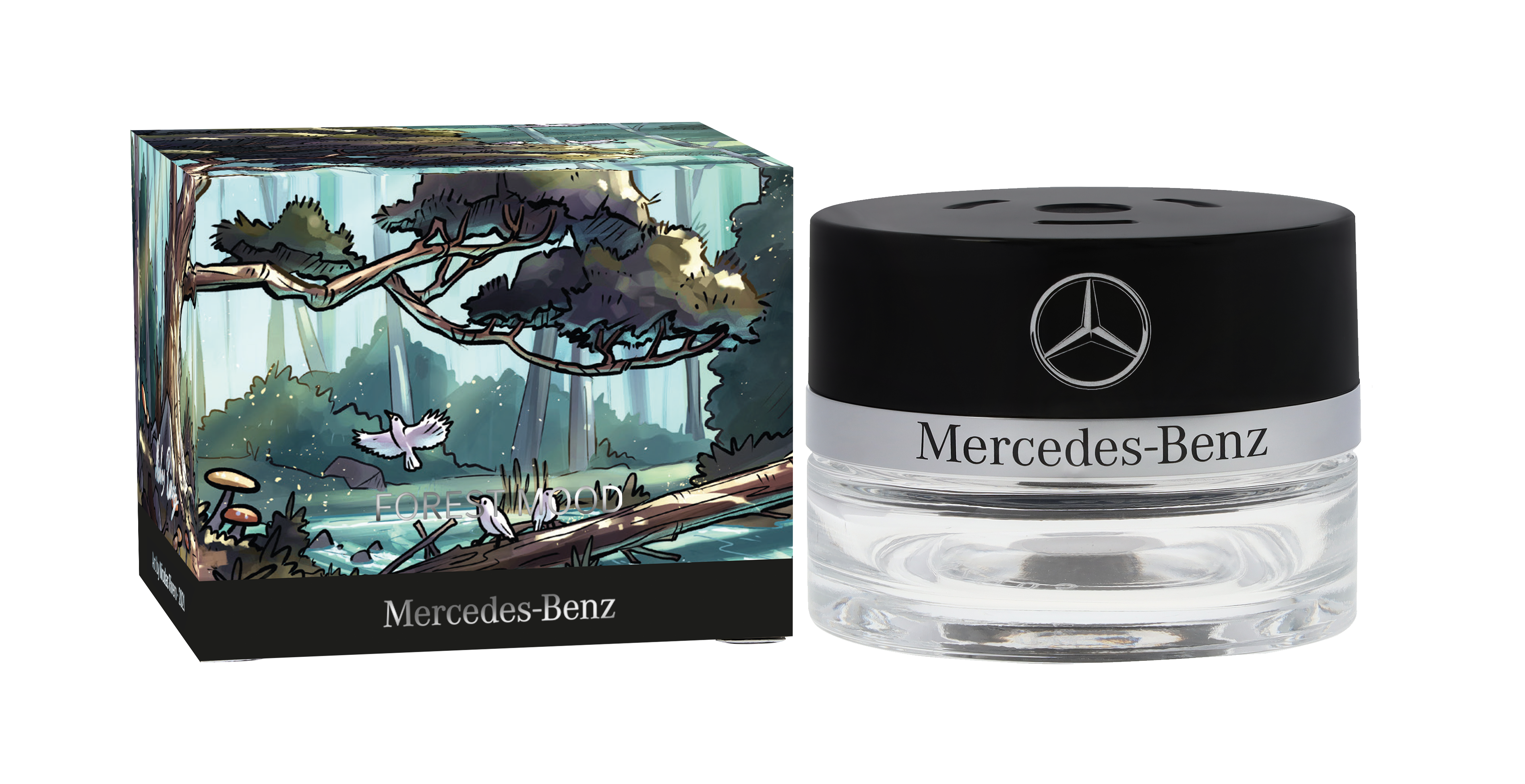 Boccetta, FOREST MOOD - Trasparente / colore nero, Vetro, 15 ml