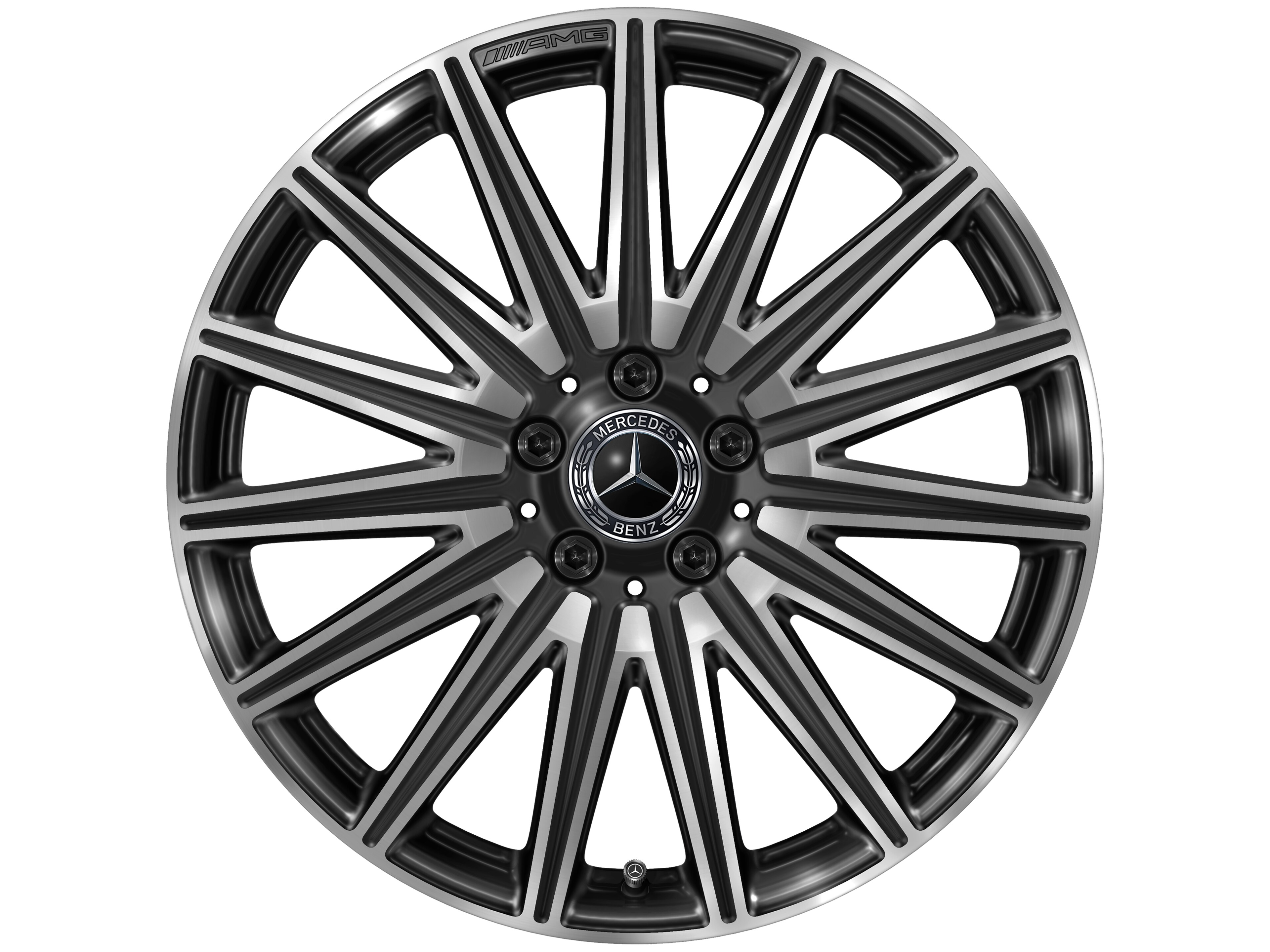 Cerchio in lega leggera AMG, con design a razze multiple, 48,3 cm (19 pollici) - 7,5 J x 19 ET 48,4, colore nero