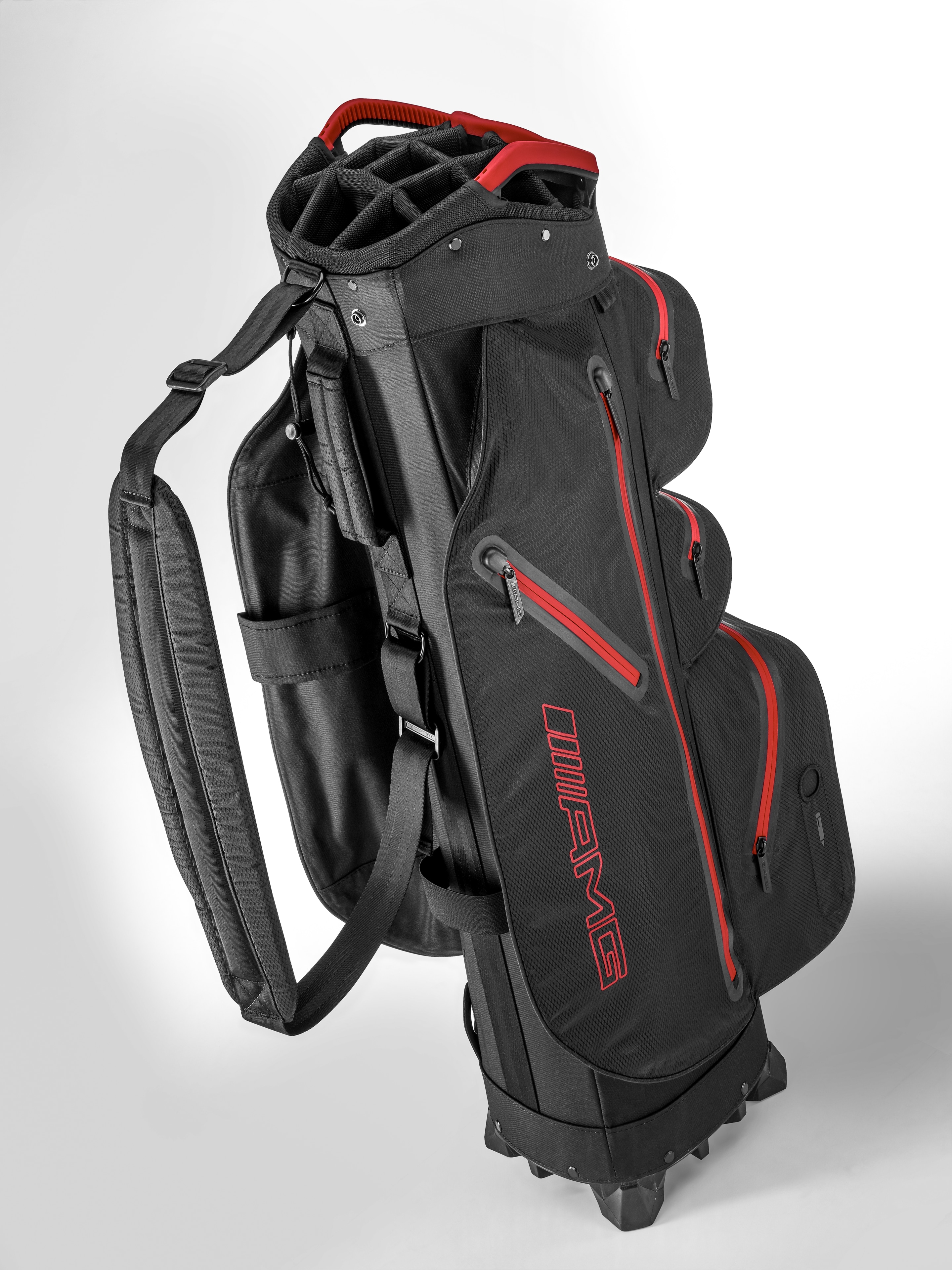 Sacca da golf AMG - colore nero / Rosso, poliammide